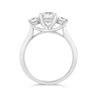 Blossom 14K White Gold Lab Grown 1.50CTW Diamond Three-Stone Ring