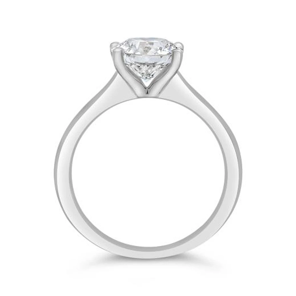 Blossom 14K White Gold Lab Grown 2.00CT Diamond Solitaire Ring