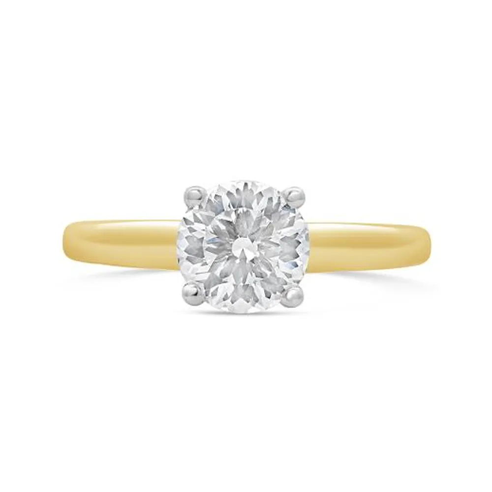 Blossom 14K Yellow Gold Lab Grown 1.50CT Diamond Solitaire Ring