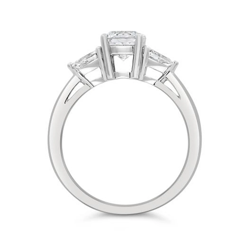 Blossom 14K White Gold Lab Grown 1.30CTW Diamond Three-Stone Ring