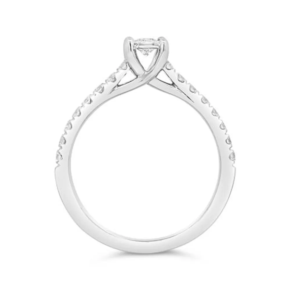 Glacier Fire 10K White Gold Canadian 0.37CTW Diamond Bridal Ring