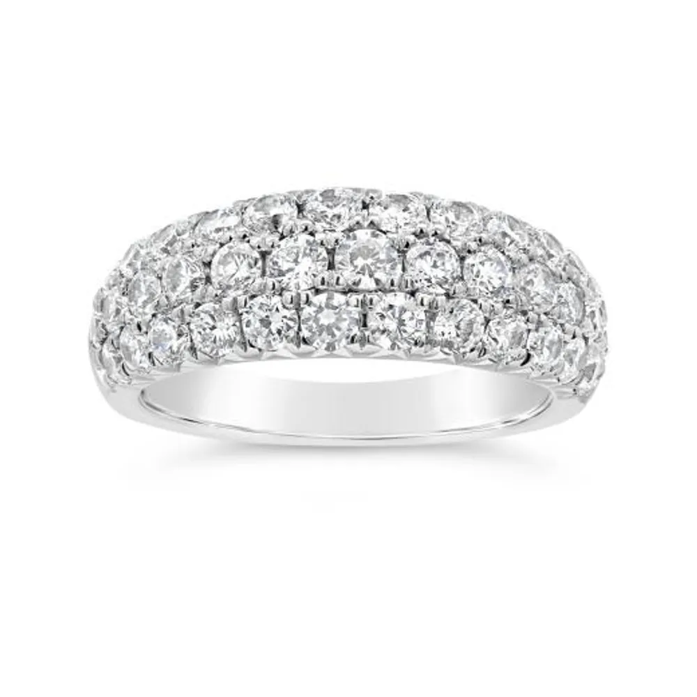 New Brilliance 10K White Gold Lab Grown 2.00CTW Diamond Anniversary Band