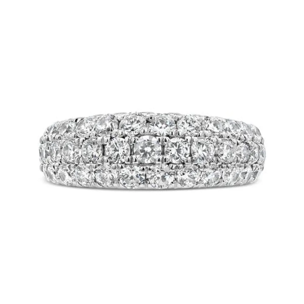 New Brilliance 10K White Gold Lab Grown 2.00CTW Diamond Anniversary Band