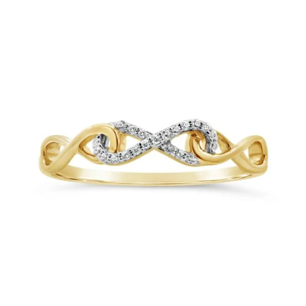 Infinite Love 10K Yellow Gold Diamond Fashion Ring