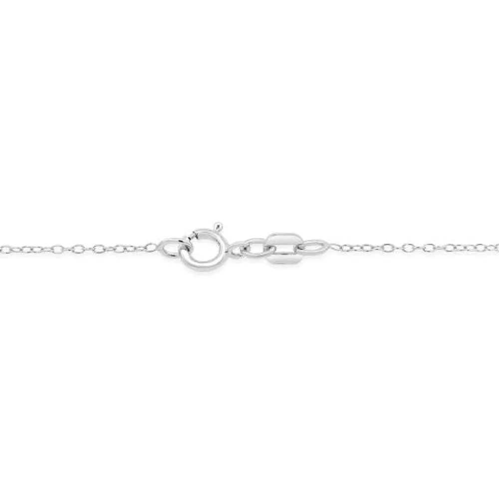 Sterling Silver Round Diamond Pendant