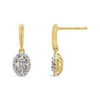 Bouquet 10K Yellow Gold 0.23CTW Diamond Fashion Dangle Earrings