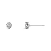 Bouquet 10K White Gold 0.13CTW Diamond Fashion Stud Earrings