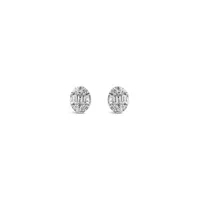 Bouquet 10K White Gold 0.13CTW Diamond Fashion Stud Earrings