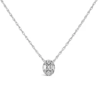 Bouquet 10K White Gold Diamond Pendant