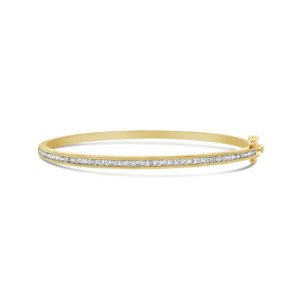 10K Yellow Gold 0.70CTW Diamond Bangle