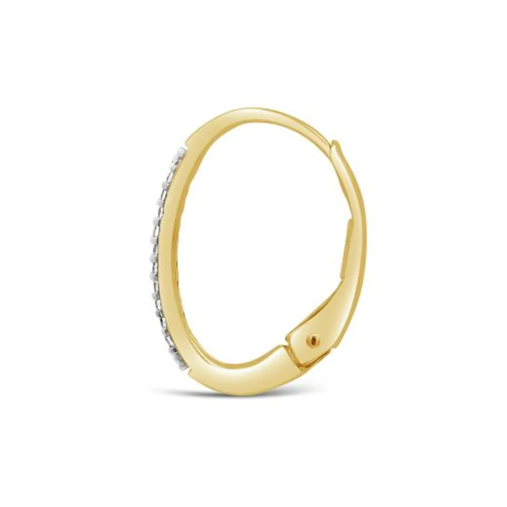 Charmables 10K Yellow Gold Diamond Single Hoop Earring