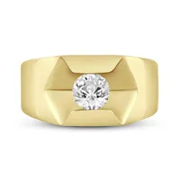 10K Yellow Gold Lab Grown 1.00CT Diamond Solitaire Ring