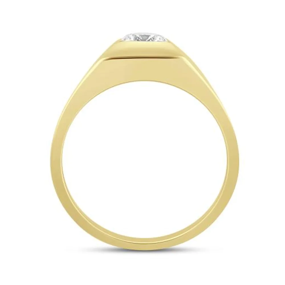 10K Yellow Gold Lab Grown 1.00CT Diamond Solitaire Ring