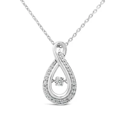 Dancing Diamonds Sterling Silver 0.14CTW Diamond Pendant