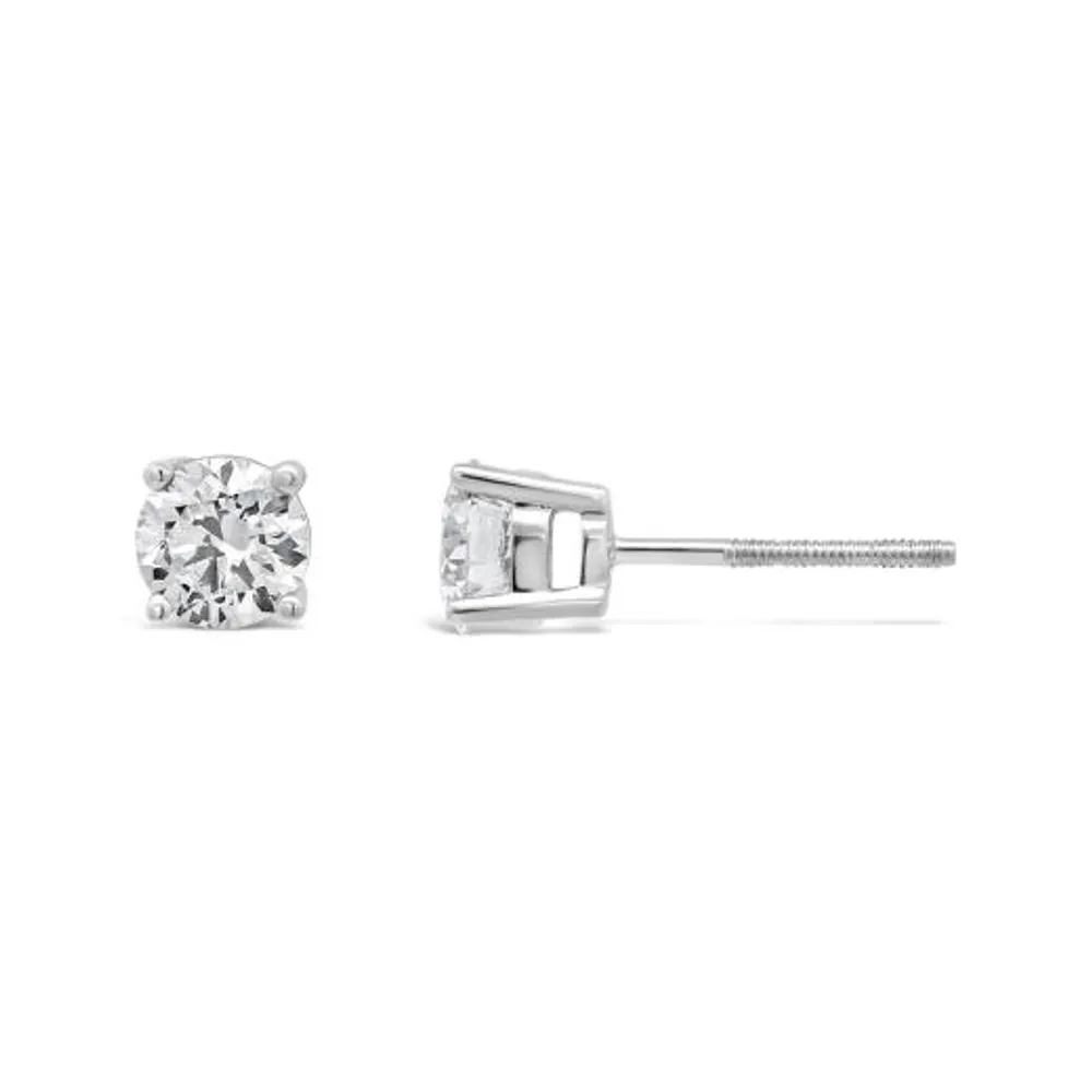 New Brilliance 14K White Gold Lab Grown 1.00CTW Diamond Stud Earrings