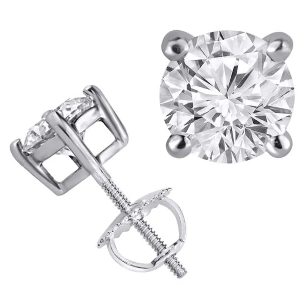 New Brilliance 14K White Gold Lab Grown 0.50CTW Diamond Stud Earrings