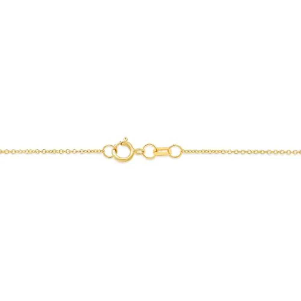 10K Yellow Gold Diamond Love Knot Pendant