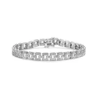 Sterling Silver 0.23CTW Diamond Link Bracelet