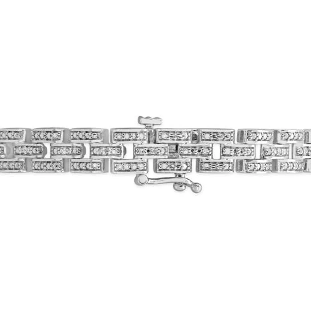 Sterling Silver 0.23CTW Diamond Link Bracelet