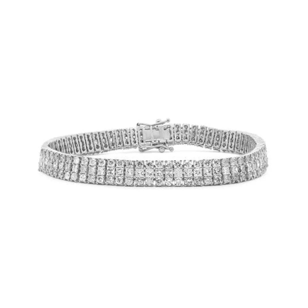 14K White Gold 10CTW Diamond Tennis Bracelet