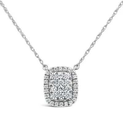 New Brilliance 10K White Gold Lab Grown 0.45CTW Diamond Necklace