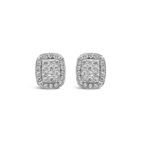 New Brilliance 10K White Gold Lab Grown 0.45CTW Diamond Fashion Stud Earrings