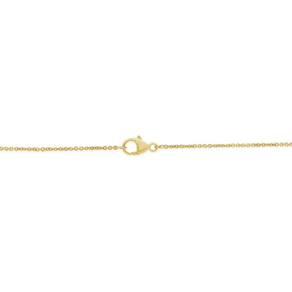 Bella Moda 10K Yellow Gold 0.20CTW Diamond Y-Necklace