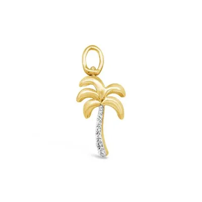 Charmables 10K Yellow Gold Diamond Palm Tree Interchangeable Charm