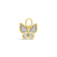 Charmables 10K White Gold Diamond Butterfly Interchangeable Charm