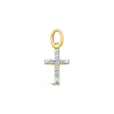 Charmables 10K Yellow Gold Diamond Cross Interchangeable Charm