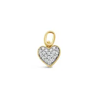 Charmables 10K Yellow Gold Diamond Heart Interchangeable Charm