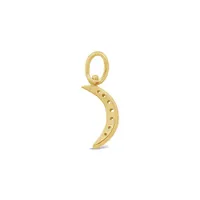 Charmables 10K Yellow Gold Diamond Moon Interchangeable Charm