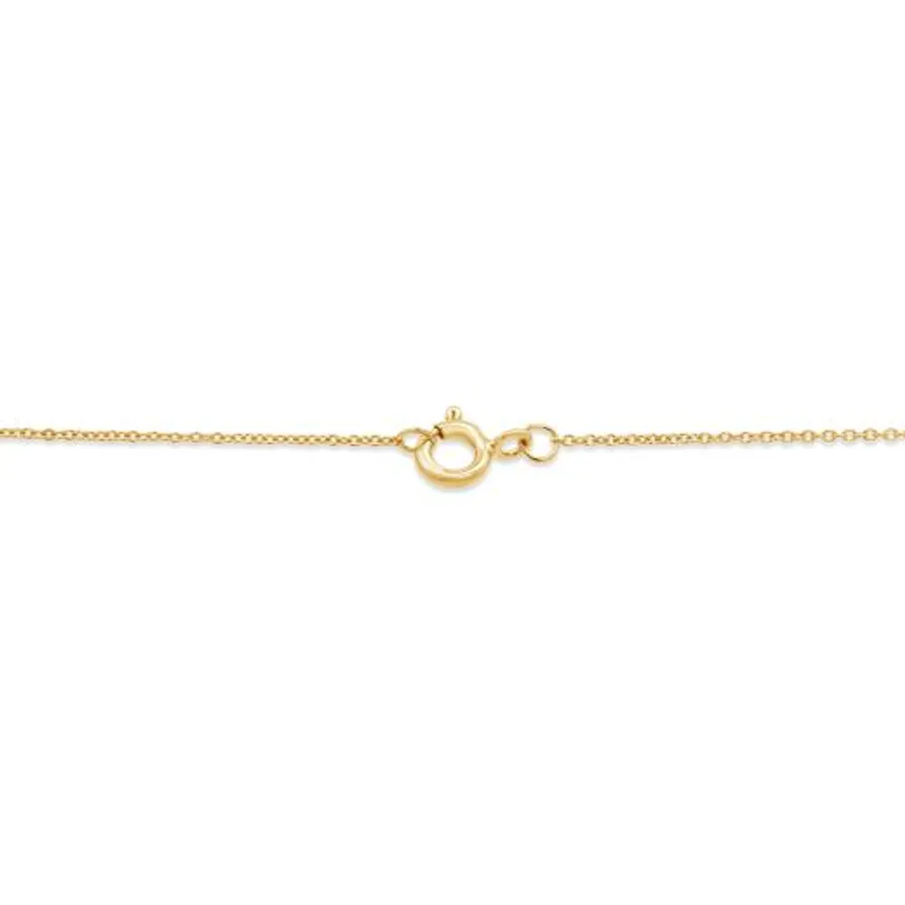 Charmables 10K Yellow Gold Diamond Cushion Shaped Necklace