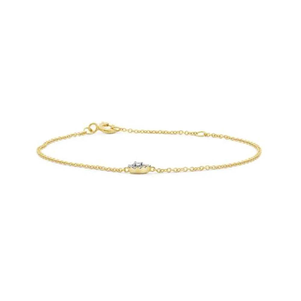 Charmables 10K Yellow Gold Pear Shaped Diamond Bracelet