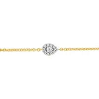 Charmables 10K Yellow Gold Pear Shaped Diamond Bracelet