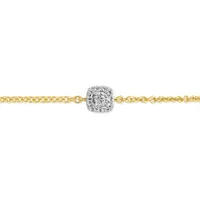 Charmables 10K Yellow Gold Cushion Shaped Diamond Bracelet