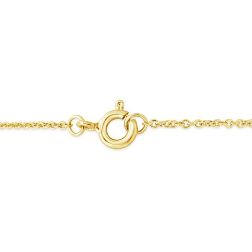 Charmables 10K Yellow Gold Heart Shaped Diamond Bracelet