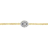 Charmables 10K Yellow Gold Oval Shaped Diamond Bracelet