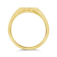 Charmables 10K Yellow Gold Diamond Horseshoe Signet Ring