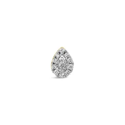 Charmables 10K Yellow Gold Diamond Pear Shaped Single Stud Earring