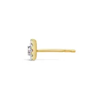 Charmables 10K Yellow Gold Diamond Pear Shaped Single Stud Earring