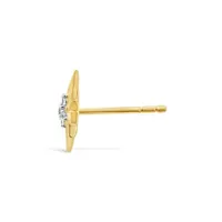 Charmables 10K Yellow Gold Diamond Northern Star Single Stud Earring