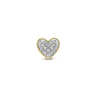 Charmables 10K Yellow Gold Heart Shaped Diamond Single Earring