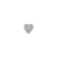 Charmables 10K Yellow Gold Heart Shaped Diamond Single Stud Earring