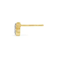 Charmables 10K Yellow Gold Diamond Sun Single Stud Earring