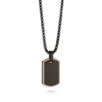 Stainless Steel Black Dogtag