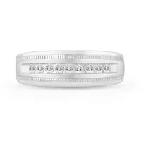 10K White Gold 0.25CTW Diamond Wedding Band