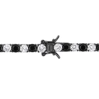 Julianna B Created White-Black Sapphire 9" Tennis Bracelet