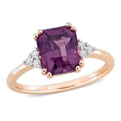 Julianna B 14K Rose Gold Purple Spinel and Diamond Ring