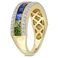 Julianna B 14K Yellow Gold Multi-Colour Sapphire and Diamond Ring